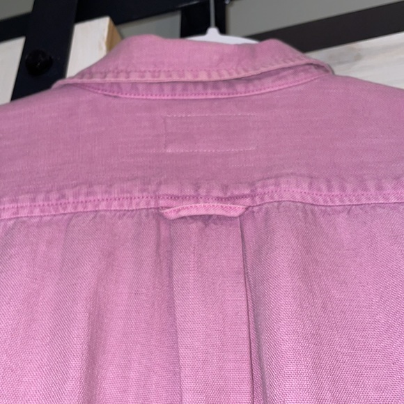 Anthropologie Pilco S Pink Oversized Cotton Linen Button Down Blouse Worn Once - Picture 7 of 13